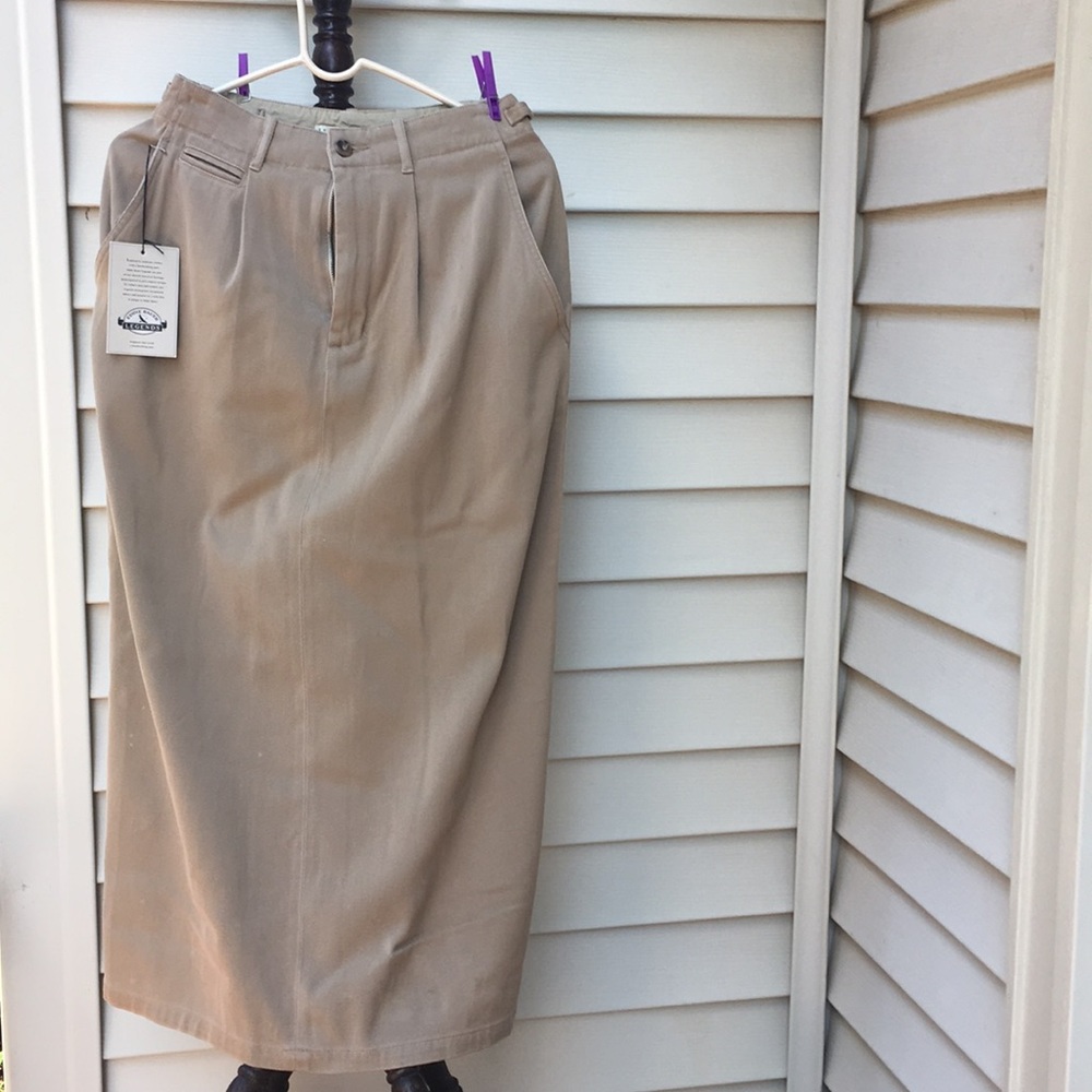 Eddie Bauer skirt Legends khaki pencil size 6 new